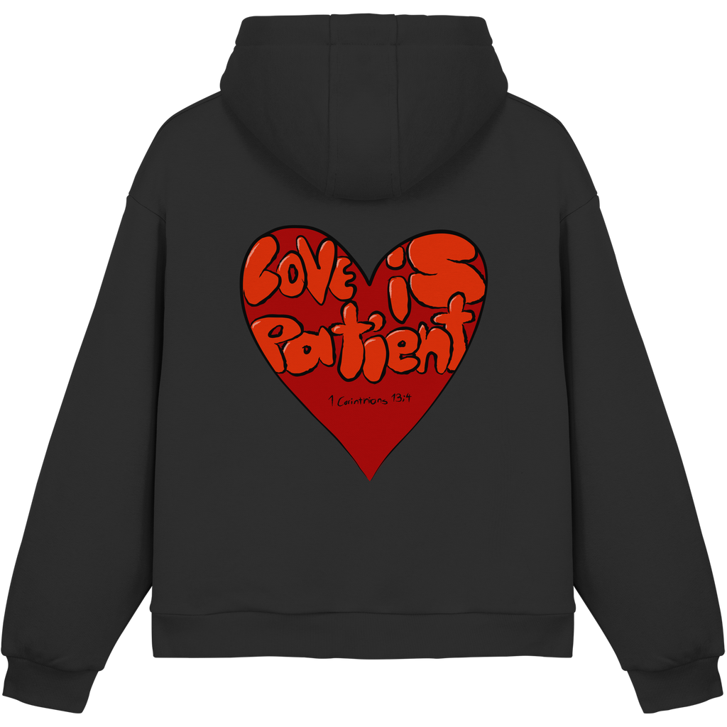 Love is Patient - Fluffy Boxcut Hoodie