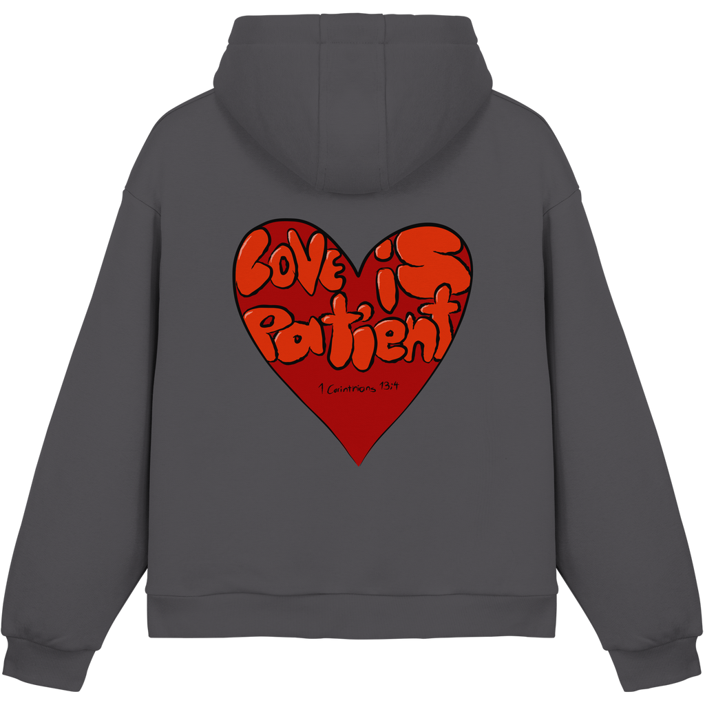 Love is Patient - Fluffy Boxcut Hoodie