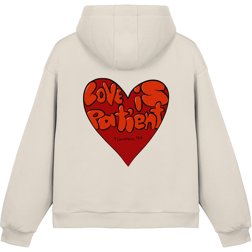 Love is Patient - Fluffy Boxcut Hoodie