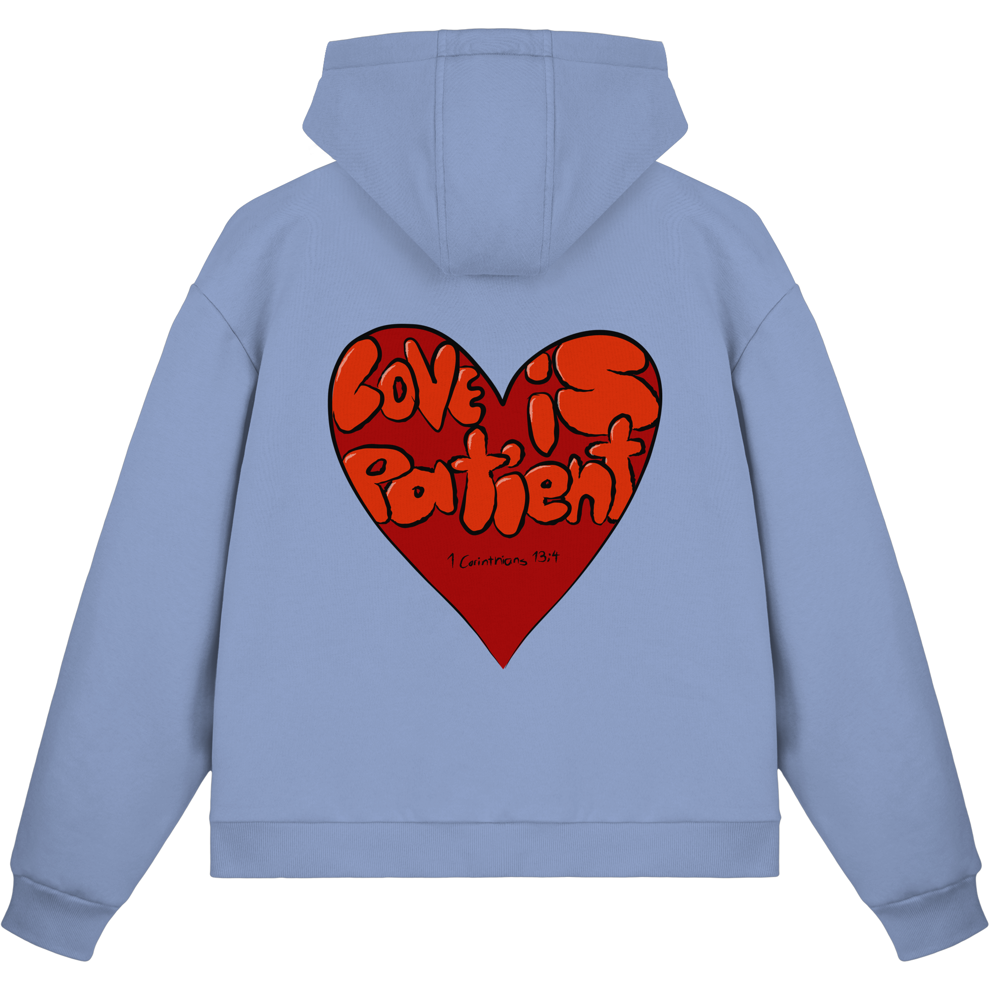 Love is Patient - Fluffy Boxcut Zipper