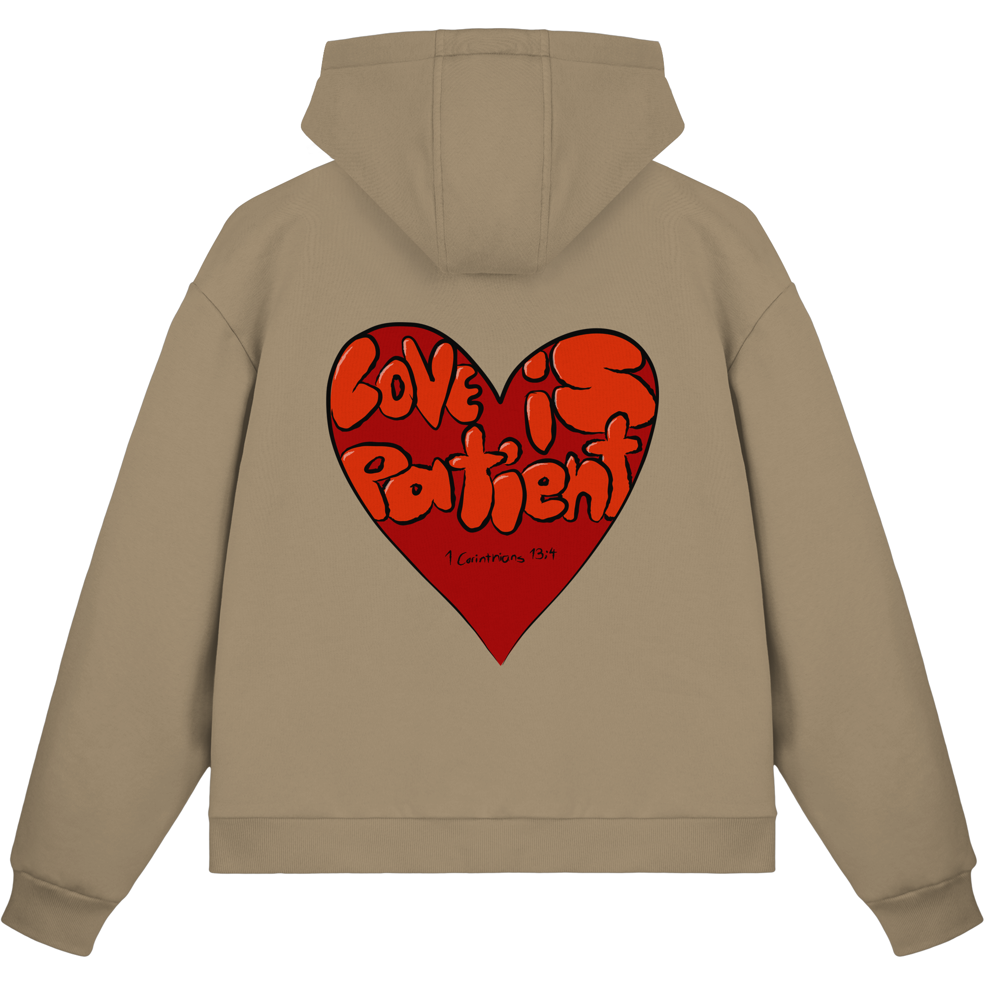 Love is Patient - Fluffy Boxcut Zipper