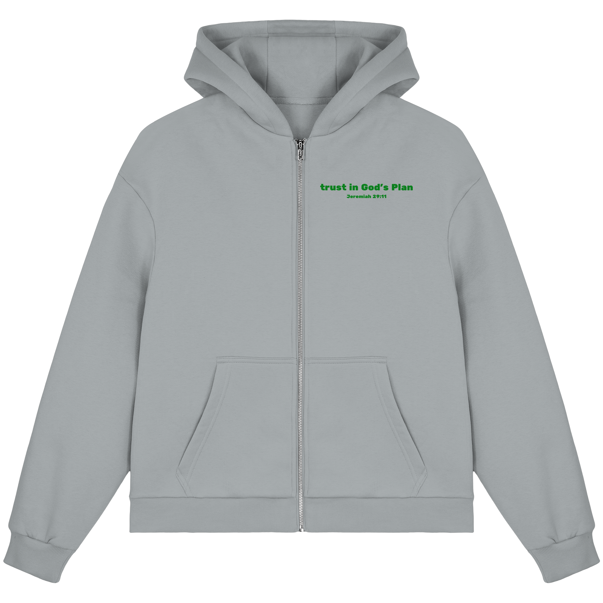Trust in Gods Plan - Fluffy Boxcut Zipper