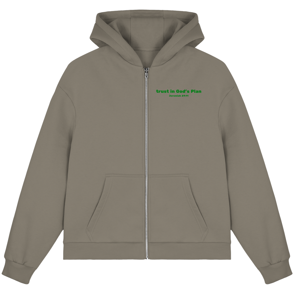 Trust in Gods Plan - Fluffy Boxcut Zipper