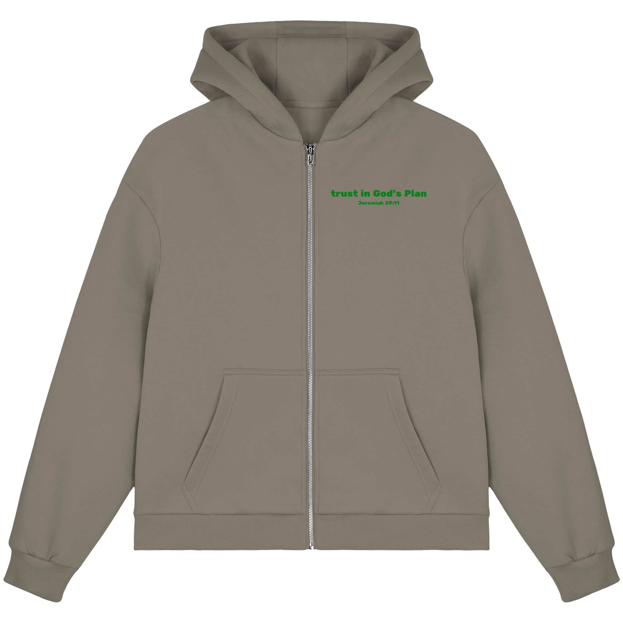 Trust in Gods Plan - Fluffy Boxcut Zipper