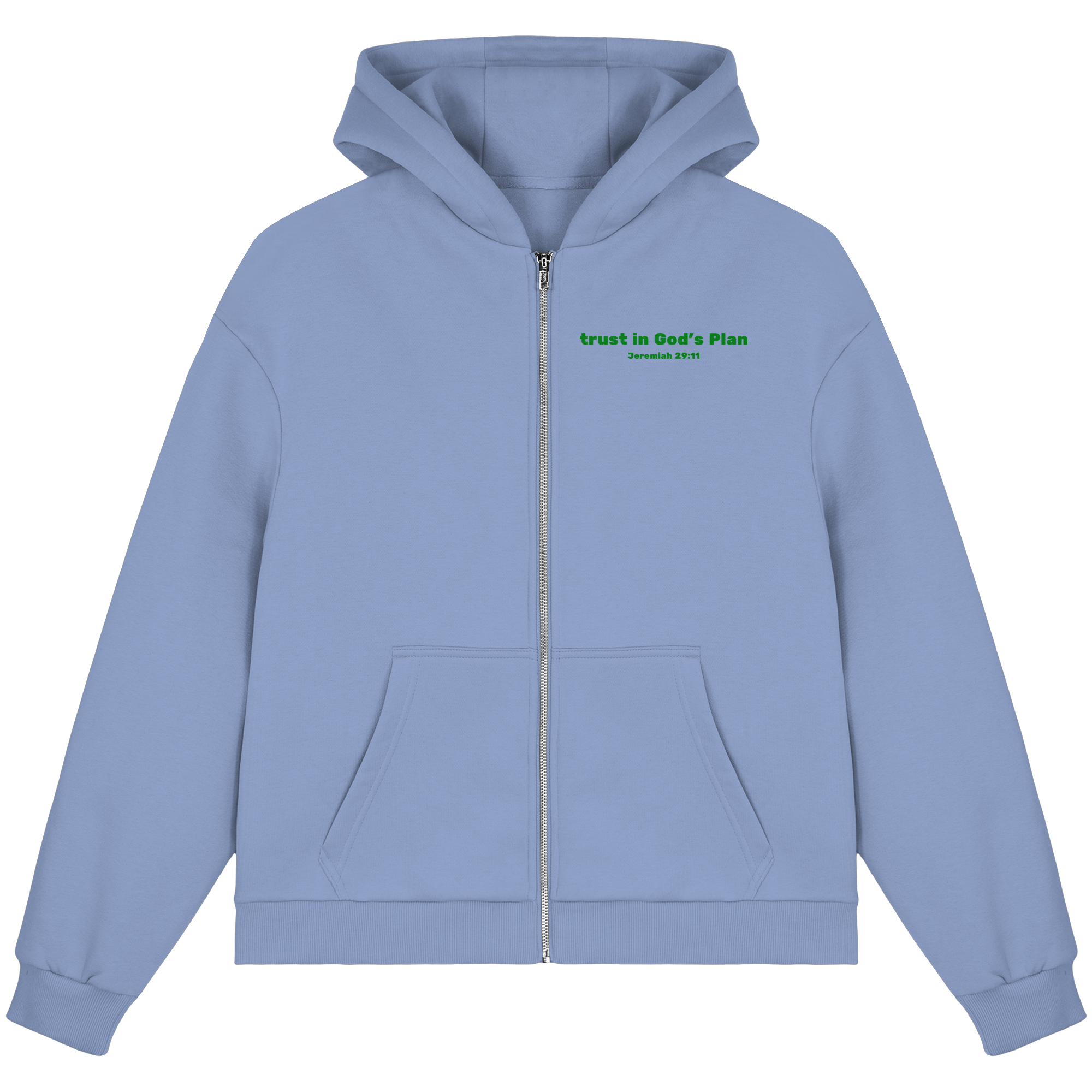 Trust in Gods Plan - Fluffy Boxcut Zipper