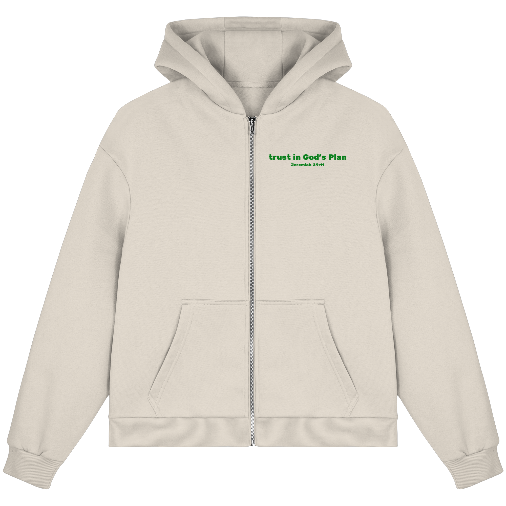 Trust in Gods Plan - Fluffy Boxcut Zipper
